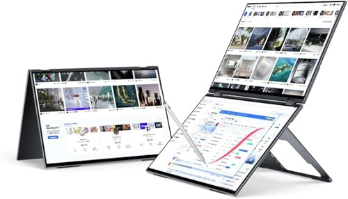 EHOMEWEI Dual Stacked Monitor 16*2 Laptop Expansion Screens 2560 * 1600 * 2 60Hz 100DCI-P3 HDR for Windows MacOS X2 Pro