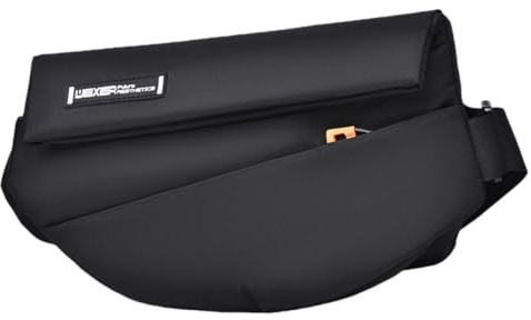 ZJMSZDE Umhängetasche wasserdichte Brustbeutel Herren Rucksack Schulter Crossbody Sport Crossbody Chest -Tasche-Schwarz-Einheitsgröße