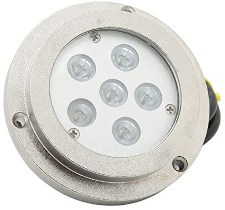 Gedourain Unterwasser-Bootslicht, 3,8 Zoll 316 Edelstahl 12 V 24 VDC LED-Unterwasserlicht RGBW-Typ-Beleuchtung 6 LED-Lampenperlen für Motorboote