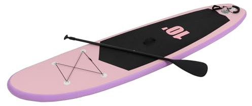 Begoniape Stand Up Paddle Board Gonfiabile, Sup Board, Stand Up Paddling Board Set con pompa gonfiabile, scarico dell'aria veloce, portata 150 kg, 305 x 76 x 10 cm, rosa