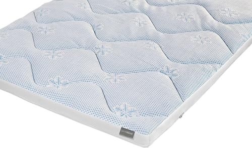 Traumnacht Cool Komfort Topper für Sommer und Winter mit kühlendem Doppeltuchbezug, 140 x 200, Öko-Tex Zertifiziert, produziert nach deutschem Qualitätsstandard