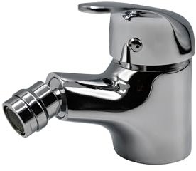 Robinet de salle de bain Bidet Uranus Fluxy - Le robinet de salle de bain chromé avec bonde d'échappement 11/4 et flexible inclus, cartouche DM 40 Design moderne et haute durabilité pour salles de