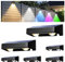 Solar Fence Lights Outdoor, Solar Wall Lights 9 Fixed Colors ＆ Color Changing Modern Solar Powered Deck Lights for Step Stair Patio Backyard Porch Railing House Number decor, IP65 Waterproof (6 Pack)