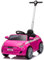 sun baby Ride On Car, Fiat 500 Baby Car with pushbar for 18 Months Old with with seat Belt and Opening Door (Pink)