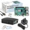 Raspberry Pi 4 8GB Starter-Kit | 64GB Edition | Offizielles Netzteil 15W | Offizielles Gehäuse Schwarz | 4k Micro HDMI Kabel | Kühlkörper Set