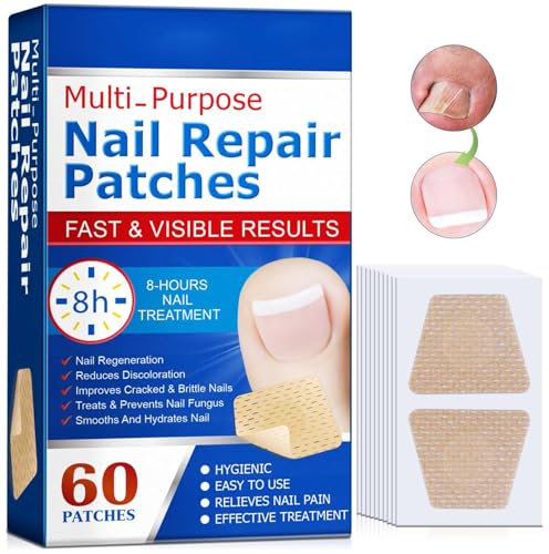 Nail Repair Patches,Overnight Renewal Nail Patches Restore and Repair Damage Nails Toenail Extra Strength Nail Repair Patch Pads Fast-Acting Powerful Nail Care,Visible Results in Nighttime 8 Hours (1)