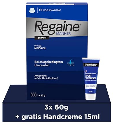 Regaine Männer Schaum mit Minoxidil bei erblich bedingtem Haarausfall | REGAINE stoppt erblich bedingten Haarausfall und regt neues Haarwachstum an – Wirksamkeit medizinisch belegt.