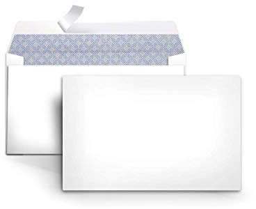 Amazon Basics #6 3/4 Security-Tinted Self-Seal Envelopes for Home & Office, White, 100-Pack