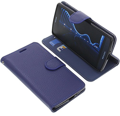 foto-kontor Tasche kompatibel mit TP-Link Neffos C5 Book Style blau Schutz Hülle Buch