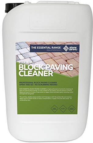 Stonecare4u Essential - Powerful Block Paving Cleaner - for Easy Removal of Dirt, Moss, Weeds & Algae- Simply Apply, Leave and Wash Away for a Beautiful Clean Drive (25 Litre)