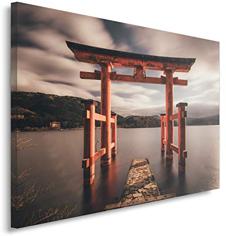 Feeby. Wandbild - 1 Teilig - 30x40 cm, Leinwand Bild Leinwandbilder Bilder Wandbilder Kunstdruck, ITSUKUSHIMA JINJA, JAPAN, KULTUR, BRAUN