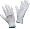 10 Paare - Größe M (8) - Weiße Nylon-PU-beschichtete Arbeitshandschuhe für Bauarbeiter, Gärtner usw. - Von ASPRO (10 Paare, MEDIUM (Größe 8))