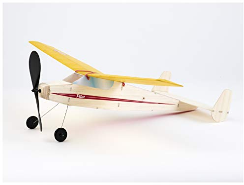 VMC Pilot plane model airplane complete rubber-powered balsa wood aircraft plane kit that really flies and easy to build - A fantastic starter kit!