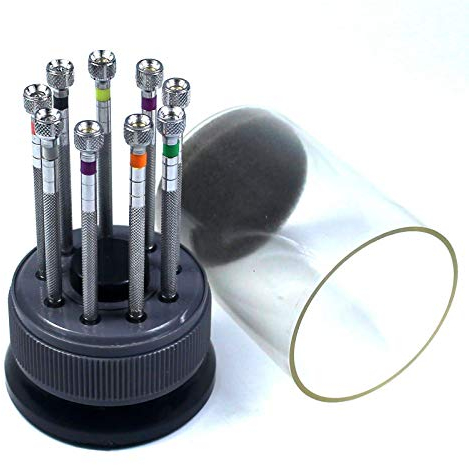 LLF 9pcs Präzisionsuhr Flache Klinge Schlitz Schraubendreher Set Uhrmacher Werkzeuge