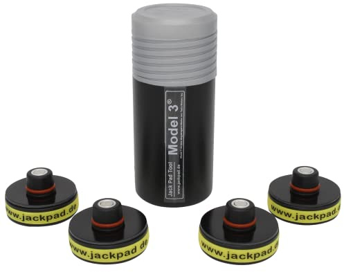Original jackpad® Wagenheber Adapter mit Magnet kompatibel mit Tesla Model 3 - (4 Stück in a Box - rund)