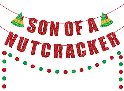 Son of a Nutcracker Banner for Buddy the Elf Inspired Funny Christmas Banner Elf Movie Christmas Party Decorations
