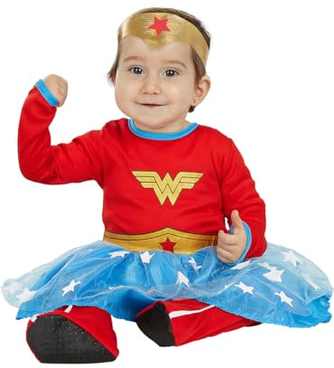 Funidelia | Wonder Woman Kostüms 100% OFFIZIELLE für Baby Größe 0-6 Monate Superhelden, DC Comics, Justice League - Farben: Bunt, Zubehör für Kostüm - Lustige Kostüme für deine Partys