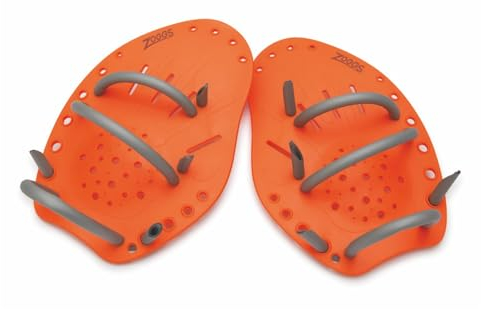 Zoggs Unisex-Adult Matrix Hand Paddles Medium Handpaddel für Schwimmer, Orange, M