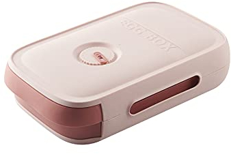 Caja de almacenamiento de huevos, soporte para huevos para refrigerador, cajón de huevos de desplazamiento automático, contenedor de huevos con marca de conservación de frescura (rosa)