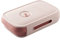 Caja de almacenamiento de huevos, soporte para huevos para refrigerador, cajón de huevos de desplazamiento automático, contenedor de huevos con marca de conservación de frescura (rosa)