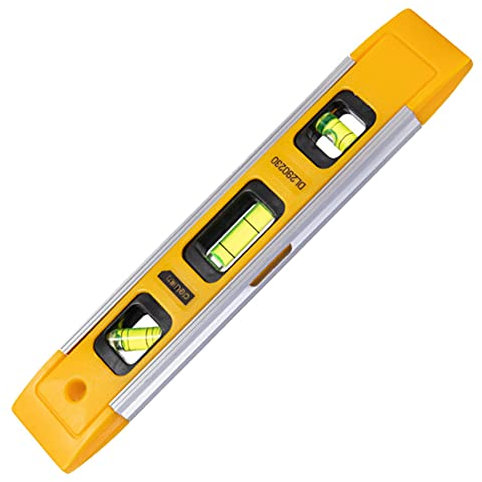 9Inch Magnetic Edge Spirit Level 230mm Torpedo Small Brick Line Ruler Bubble Level High Accuracy Leveling Precision Measuring Lightweight DIY Tool