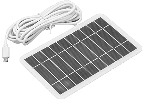 Alomejor Cargador de Panel Solar 2W 5V Paquete de Batería Externa del Banco de Energía Solar para Teléfonos Inteligentes, Tabletas Y Senderismo, Camping