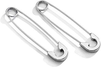 Clyhon Sicherheitsnadel Creolen Minimalistische Knorpelohrringe Personalisierte Damenschmuck Geschenke Sicherheitsnadelohrringe für Damen 14K Gold und Silber Nadelohrringe Schmuck für Mädchen