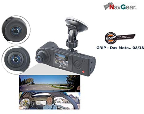 NavGear Dashcam Parküberwachung: Full-HD-Dashcam mit 2 Kameras, Versandrückläufer (Dashcam Parküberwachung Akku, Dashcam Kamera, Überwachungskamera)