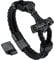 Bandmax Schwarzes Thors Hammer Männerarmband Länge 23 CM Wikinger Lederarmband Mjölnir Geflochtenes Armband mit Magnetverschluss Viking Schmuckstück