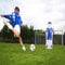 Inflatable Football Dummy Goalkeeper Air Dolls Free Kick Protection Wall Football Practice Cup (1 Piece, Blue, 160cm)