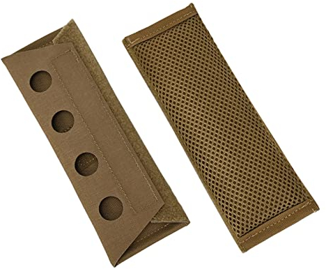 tactifans 2 Pack Vest Shoulder Pads Fit 2 Shoulder Strap Comfort Soft Cushion Strap Pads Mesh Padded Lightweight for FCPC JPC Plate Carriers Vests Sling Bags (Coyote Brown)