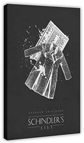 KOURT Schindler's List Poster Klassisches Filmposter Leinwand Wandkunst Dekor Druck Bild Gemälde für Wohnzimmer Schlafzimmer Dekoration Rahmen: 30 x 45 cm