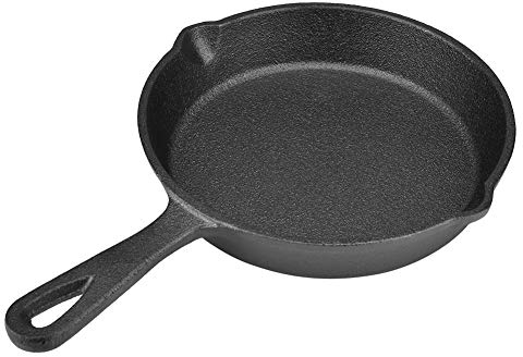 Poêles à frire, Poêle en Fonte De 16 Cm/20 Cm, Casserole Antiadhésive avec Poignée Résistante à la Chaleur, Poêle De Camping Portable pour Cuisinière, Barbecue, Induction(16cm)