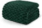 Exclusivo Mezcla Kuscheldecke Fleece Decke, Flauschige Sofadecke 220 x 240 cm, Jacquard-Überwurfdecke Wohndecke Tagesdecke, Warm und Leicht für Ganzjahreszeit, Dunkelgrün