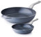 PRICUSIS Nonstick Ceramic Frying Pan Set, Non Toxic Nonstick Pan Skillet, Healthy Egg Pan Nonstick Omelet Pan Chef's Pan, PTFE PFOA & PFAS Free, Induction Compatible (8+12 Inch)