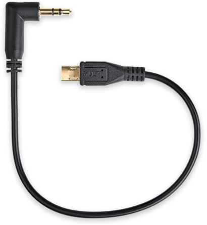 Tentacle Sync C24 compatible con Sony FX-3/FX-30, cable TRS de código de tiempo micro USB a ángulo recto de 3,5 mm