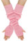 Wambere Damen Mädche Winter Fingerlose Armstulpen Langarm Fäustlinge Handschuhe Feinstrick lang Handwärmer Stulpen,Warm Strick Handschuhe Pluswärmer Strickhandschuhe,Rosa