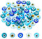 NBEADS 60 Pieza 5 Colores Hechos A Mano Cuentas de Murano de Mal de Ojo, Cuentas de Ojo Turco Planas Y Redondas de 8mm para Pulseras DIY, Fabricación de Joyas Y Collares