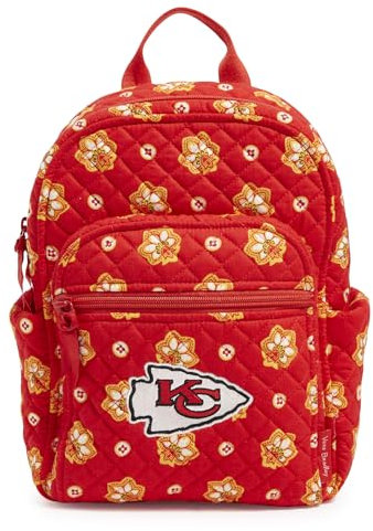 Vera Bradley Damen Cotton NFL Small Backpack Büchertasche, Kansas City Chiefs auf rot/gelbem Bandana, Einheitsgröße