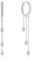 Loutade Silver Hoop Earrings for Women Girls, 925 Sterling Silver Hoop Earrings with Tassel Chain Dangling, Dainty CZ Silver Drop Earrings, Hypoallergenic Dainty Cartilage Sleeper Ear Hoops