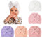 DRESHOW 5 Stuks Baby Tulband Hoeden Tulband Bun Knot Baby Infant Beanie Baby Meisje Zacht Schattig Toddler Cap