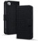LOLFZ Flip Folio Wallet Case for iPhone SE 2022/2020, 8, 7, 6S, 6 - Premium PU Leather Card Holder Kickstand Magnetic Closure Protective Phone Cover - Black