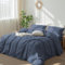 DXHOME Bettwäsche Baumwolle 220x240 Uni Petrol Blau Bettwäsche Set Doppelbett Kuschelig Flauschige Weich Baumwolle Bettwäsche 3 Teilig mit Reißverschluss und 2 Kissenbezüge 80x80 cm