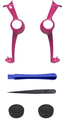 JOYSOG Accessoires décoratifs pour manette de portail PS5 Portal Edge + capuchons de joystick de rechange pour PS5 (rose rouge)