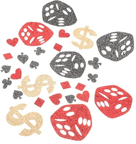 OFFSCH 2bolsas Decoración De Mesa Confeti Supplies Para Fiesta De Accesorios Decorativos Poker