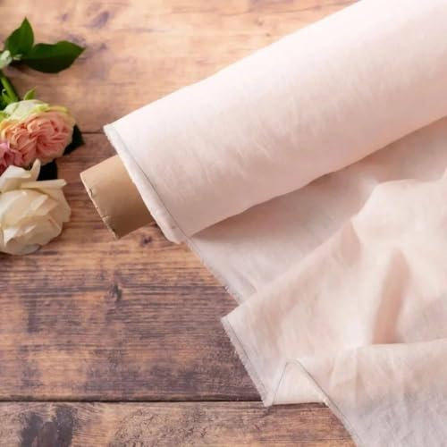 Tischdecke aus reinem Leinen, einfarbig, Tischdecke aus natürlichem Stoff, für Küche, Esszimmer, Party, Feiertage, Tischdekoration, Helles Apricot, 135 x 135 cm