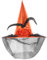 Hatstar Halloween Hexenhut | verziert mit Schleier, Rosen & Federn | Accessoire für Ihr Hexen Kostüm | Spitz Hut Kopfschmuck | Karneval & Fasching (3-orange)