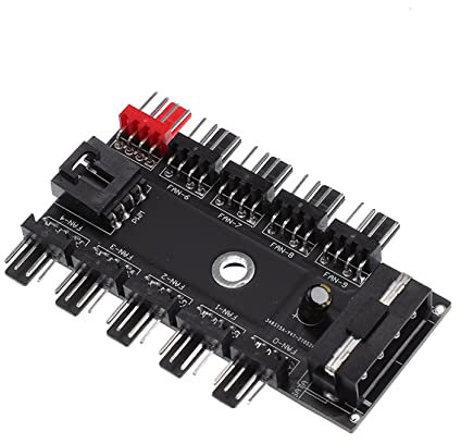 Housoutil Desktop Computer Fan Hub for Computer Case Cooling Usb Powered Fan Hub for