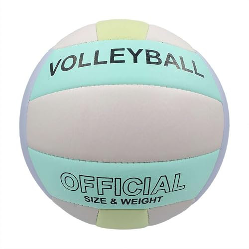 Offizieller Beachvolleyball in Größe 5 – weicher leichter Volleyball für Kinder, Jugendliche, Erwachsene, langlebiger Volleyball für den Innen- und Außenbereich, für Strand, Pool, Wasser und Sand,
