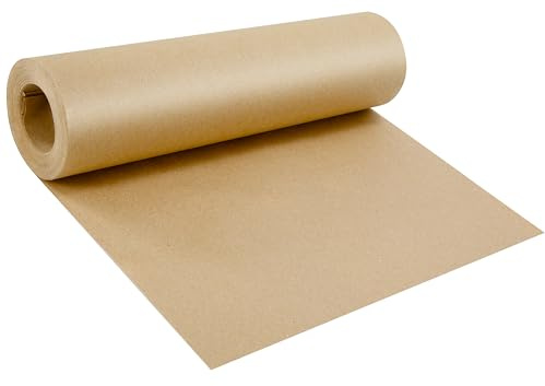 Braun Kraftpapier, Natürliches, Recyclingpapier, Geschenkpapier, Lebensmittelpapier, Kraftpapierrolle Ideal für Kunsthandwerk, Geschenkverpackung Verpackung, Packpapier- 30 cm x 30 m